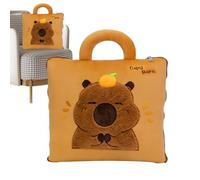 Generisch Coperta da viaggio, 455 g, compatta, portatile, in morbido peluche per bambini, adulti, ufficio, campeggio, coperta pieghevole con poggiatesta e borsa