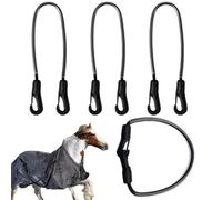 Generisch Coperta di Ricambio per - Regolabile con Clip Trigger, Cinghie per Gambe per Coperta da Cavallo, 4 Pezzi, Strumento Elastico per Equitazione, Corda Invernale, per Allenatori