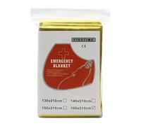 Generisch Coperta di salvataggio - Coperta isolante per protezione, coperta di emergenza portatile riflettente per campeggio e escursioni, tornado, in caso di catastrofi e per attività