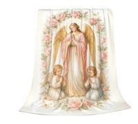 Generisch Coperta in pile di flanella, 130 x 150 cm, morbida, calda Maria, coperta invernale, per camera da, soggiorno, ufficio, donne, bambini, adulti