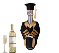 Generisch Copertura per bottiglia di vino | Set decorativo per bottiglie di vino Bachelor Toper, decorazione per feste di addio al nubilato, famiglia, amici, laureati, compagni di classe, Nero , vedi