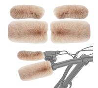 Generisch Copertura per manubrio ATV, protezione antivento in peluche, copertura antivento e calda, per l'uso con scooter, motoslitta, ATV in inverno e in estate per ciclismo e moto