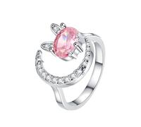 Generisch Coppia di anelli di squisito anello dell'amore, personalità alla moda e versatile, apertura di fascia alta e anello alla moda, A, Rame, Non pietra preziosa