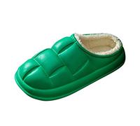 Generisch Coppia Donna Mezzo Bao Tacco Ciabatte In Cotone Inverno Interno Abbigliamento Esterno PCaldo Rimovibile Confinement Scarpe, a, 37 EU