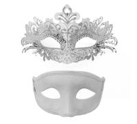 Generisch Coppie in carnevale per feste in maschera - la coppia perfetta per serate in costume di Halloween (bianco, taglia unica)