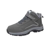 Generisch Coppie Uomini Inverno Piatto Gancio Fiocco Mantenere Caldo Stivali Da Neve Comodi Stivali Corti Scarpe Sportive Solette Scarpe, grigio., 39 EU
