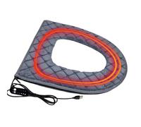 Generisch Copriwater riscaldato, 43 x 37 cm, cuscino termico regolabile in 5 livelli con timer, design plug in elettrico per la stagione fredda, comodo cuscino da bagno