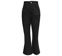 Generisch Corduroy - Pantaloni da donna eleganti, comodi da donna, Streetwear Y2K, a vita alta, stile retrò, per il tempo libero, per l'autunno, l'inverno, Nero , 3XL