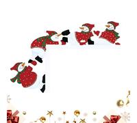 Generisch Cornice Natalizia per Porta in Legno, Decorazione Natalizia su Entrambi i Lati, Cornice per Porta, Motivo, Cartello di Babbo Natale, Decorazione per pareti e cornici in Legno