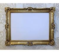Generisch Cornice portafoto dorata, rettangolare, 90 x 70 cm, per foto a specchio, cornice barocca, 50 x 70 cm, cornice per appendere 3057 (oro)