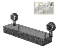 Generisch Corrugated Suction Cup Storage Holder, Shower Caddy Suction Cup, Acrylic Shower Organizer, Heavy Duty Bathroom Organizer, No Drill Wall Mount Holder for Bathroom Kitchens (nero)