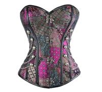 Generisch Corsetto gotico da donna con dettagli in pizzo, modellante, per allenamento della vita, parte anteriore in pizzo, modellante, supporto della vita, ideale per tutti i giorni e per la fase