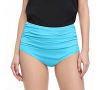 Generisch Costume bikini da donna alla moda con volant, fiocco a vita alta, bikini a triangolo, costume da bagno condiviso, Celeste., M