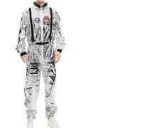 Generisch Costume da astronauta unisex per Halloween, spettacoli palcoscenici, tuta da uomo ideale con design ricco di dettagli per emozionanti avventure spaziali