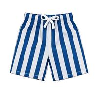 Generisch Costume da bagno con motivo floreale con tasche, per spiaggia e piscina, con elastico in vita, Blu, 13-14Years