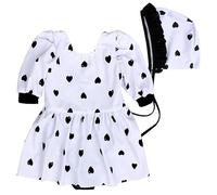 Generisch Costume da bagno da bambina per spiaggia, piscina e lago, a forma di cuore con sole, ideale per bambini di età compresa tra 1 e 6 anni, perfetto per l'estate, combinabile con sandali Due UN