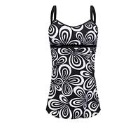Generisch Costume da bagno grande busto moda temperamento costume da bagno con elegante design gonna doppia struttura a spalla per una perfetta vestibilità graziosa durante il nuoto donna nero, c, 4XL