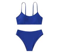 Generisch Costume da bagno multicolore senza spalline per ragazze, piccolo bikini carino per bambini grandi, abbigliamento sportivo per bambini, BU1, 11-13 anni