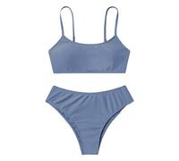 Generisch Costume da bagno multicolore senza spalline per ragazze, piccolo bikini carino per bambini grandi, abbigliamento sportivo per bambini, Bu2, 11-13 anni
