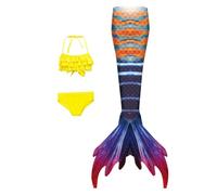 Generisch Costume da bagno per bambini 2025, set da tre pezzi, vestaglia per bambini e ragazzi, Viola scuro, 5-6 Anni