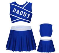 Generisch Costume da cheerleader, da donna, da cheerleader, alla moda, sexy, da cheerleader, comoda uniforme, per il giorno del Ringraziamento, Natale