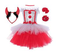 Generisch Costume da clown per bambine, per feste in maschera