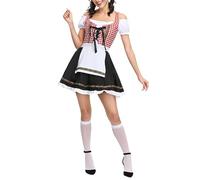 Generisch Costume da cosplay medievale, abbigliamento elegante per spettacoli di birra, abito senza spalline, versatile per tutte le stagioni Siamo tutti morti costume cosplay, Nero , M