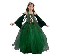 Generisch Costume da fata per bambini, gonna da fata, 4 pezzi, senza maniche, a strati, per feste di compleanno