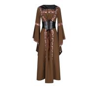 Generisch Costume da Halloween, da donna, per il Rinascimento, nero, medievale, vestito gotico, vittoriano, medievale, maschera, carnevale, Halloween, cosplay