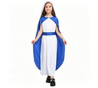 Generisch Costume da Maria per cosplay, con mantello e foulard | Costume da bibbia per bambine, per servizi fotografici, feste in costume, teatro