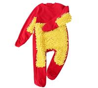 Generisch Costume da neonato per gattonare, per la pulizia del pavimento (rosso, 6-12 mesi)