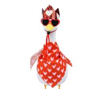 Generisch Costume da oca di San, set festivo con occhiali a forma di cuore, bandana e cappello, per San, per la famiglia, gli uomini, le donne, il prato, il giardino, l'esterno, il