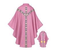 Generisch Costume da sacerdote, con nastro per abbigliamento da chiesa cattolica, costume da sacerdote ricamato, per preghiera da uomo, chiesa, matrimonio, eventi, servizi fotografici, festività
