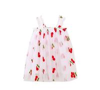 Generisch Costume da sirena da bambina, estivo, casual, da principessa, a strati, per compleanno, con fiori, tutù, senza maniche, per la spiaggia, per bambini, ananas, in tulle 16Y