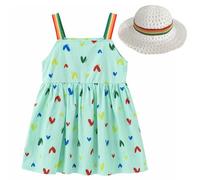 Generisch Costume da sirena, estivo, da ragazza, con cinturino arcobaleno, per la spiaggia, da 3 a 4 anni, colore verde