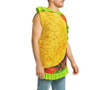 Generisch Costume da taco per Halloween, divertente, messicano, comodo | Burrito Cosplay - Costume da pranzo per uomini e donne, coppie, feste, balli in maschera, teatro, interni, fotografia