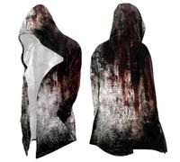 Generisch Costume da uomo medievale per Halloween, con cappuccio vichingo, con cappuccio, Odin Mythos, giacca autunnale, invernale, scandinavia, mantello gotico, per il tempo libero, cosplay