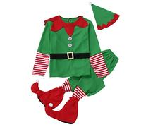 Generisch Costume da uomo per le vacanze di Natale, costume da Babbo Natale, camicia, cappello, scaldamuscoli, abbigliamento per uomo, papà, cosplay, famiglia, set di Natale, feste, performance