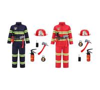 Generisch Costume da vigile del fuoco per bambini - travestimento di ruolo | fingere un'attività di abbigliamento | vestito giocattolo divertente festa regalo bambino ragazza