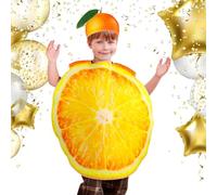 Generisch Costume di frutta per bambini, per Halloween e cosplay, colore arancione, per carnevale, feste, servizi fotografici, eventi