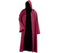 Generisch Costume di Halloween per bambini, costume da cosplay, tunica con cappuccio, per Halloween, per donne nel Medioevo (rosso anguria, 7-8 anni)