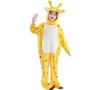 Generisch Costume di Natale per bambini, grandi tasche, cappello rimovibile, per giochi di ruolo, set completo con tessuto morbido, unisex, per carnevale e feste, per 3-12 anni