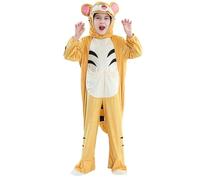 Generisch Costume di Natale per bambini, grandi tasche, cappello rimovibile, per giochi di ruolo, set completo con tessuto morbido, unisex, per carnevale e feste, per 3-12 anni