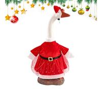 Generisch Costume natalizio a forma di oca da 58,4 cm, con , divertente costume per le vacanze, per prato, giardino, stelo, decorazione per esterni, classico, festivo, grande figura d'oca bianca