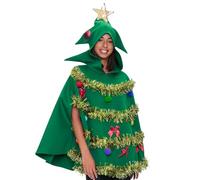 Generisch Costume per albero di Natale, costume da donna Fancy Dress Festive Xmas Costume Vestito Abete Unisex Costume di Natale Costume Elegante Peluche Abete