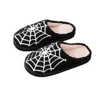 Generisch Couples Holiday Printed Slippers For Men and Women Warm Slippers At Home 165, Nero , 39 EU