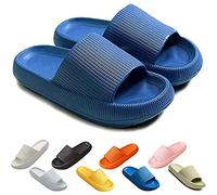 Generisch Cozy Slides Original Cloud Slippers, Unisex Doppia Fibbia Morbide Scarpe da Spiaggia Sandali Suola Spessa Super Morbido, Blu, 36/37 EU