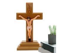 Generisch Croce in piedi per tavolo, croci decorative brillano al buio, croce religiosa per decorazioni incrociate per la casa, cristiano