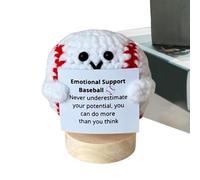 Generisch Crochet positivo, palla all'uncinetto fatta a mano, con scritta di ispirazione, morbida palla all'uncinetto, per la positività, il soggiorno e la scrivania