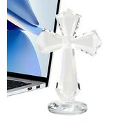 Generisch Croci di piccole, 15 cm, statua cristiana per scrivania, design sfaccettato a 360°, per chiesa, ufficio, pastori, cattolici, collezionisti, sala di preghiera meditazione
